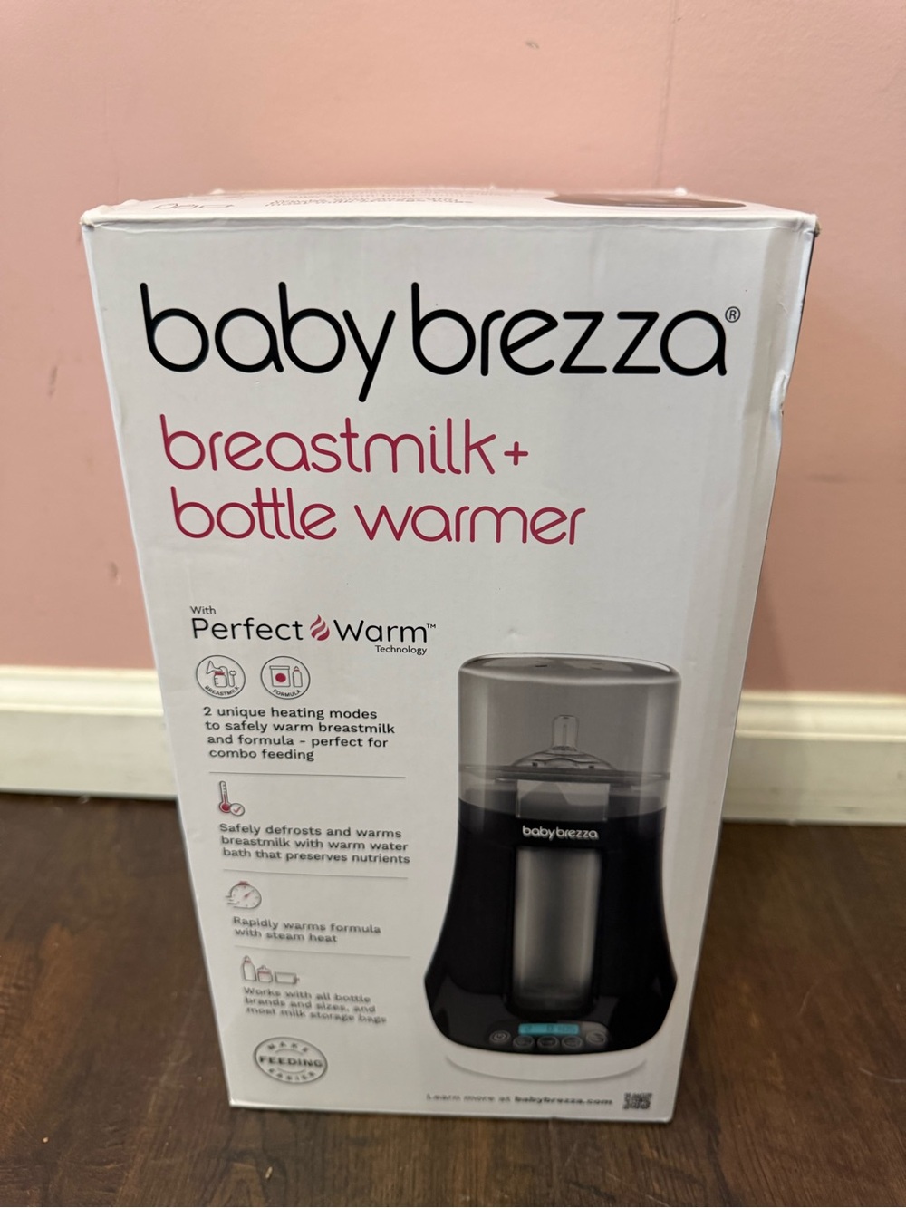 Baby Brezza Breastmilk + Bottle Warmer PerfectWarm Black New Open Box